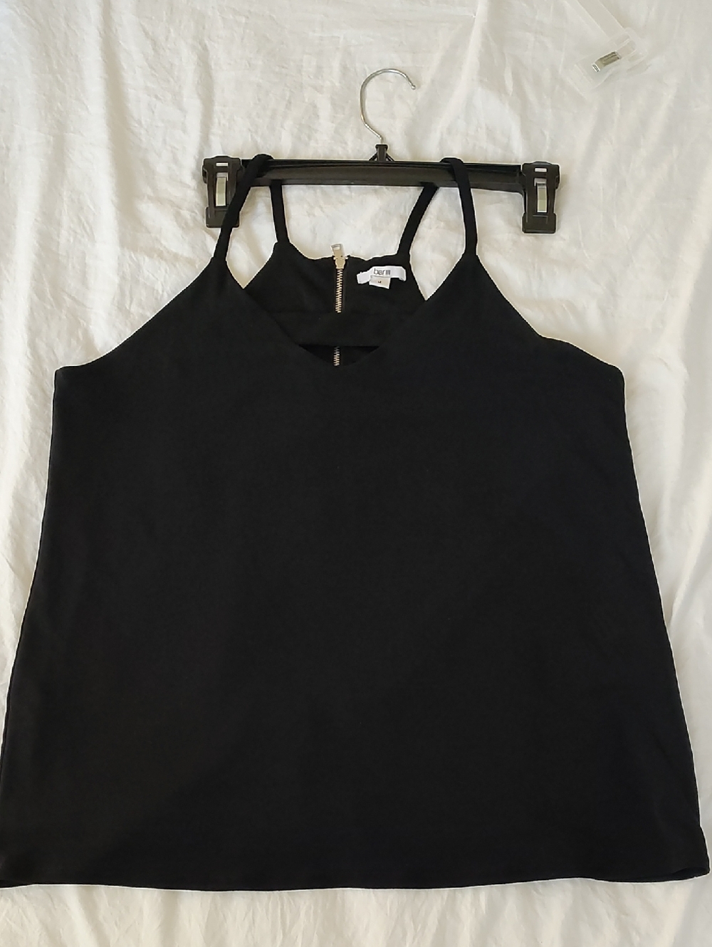 Bar III Black V-Neck Strappy Cami